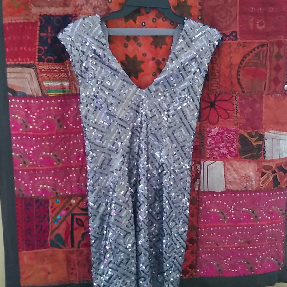 Silver Sequin Mini dress